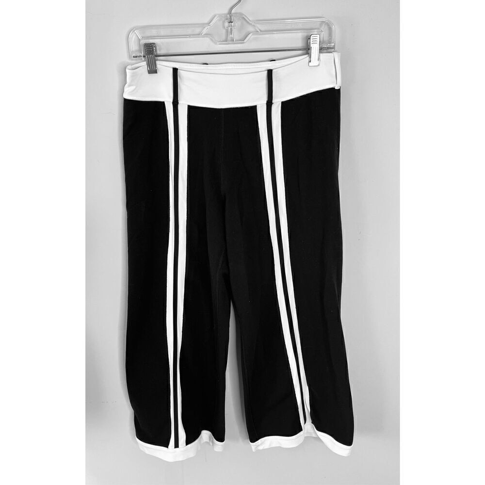 Lululemon Women's Tracker Pant Black White Size 8 Stretch Athletic Fit Athleisur